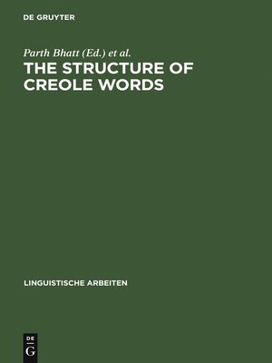 cover image of The Structure of Creole Words